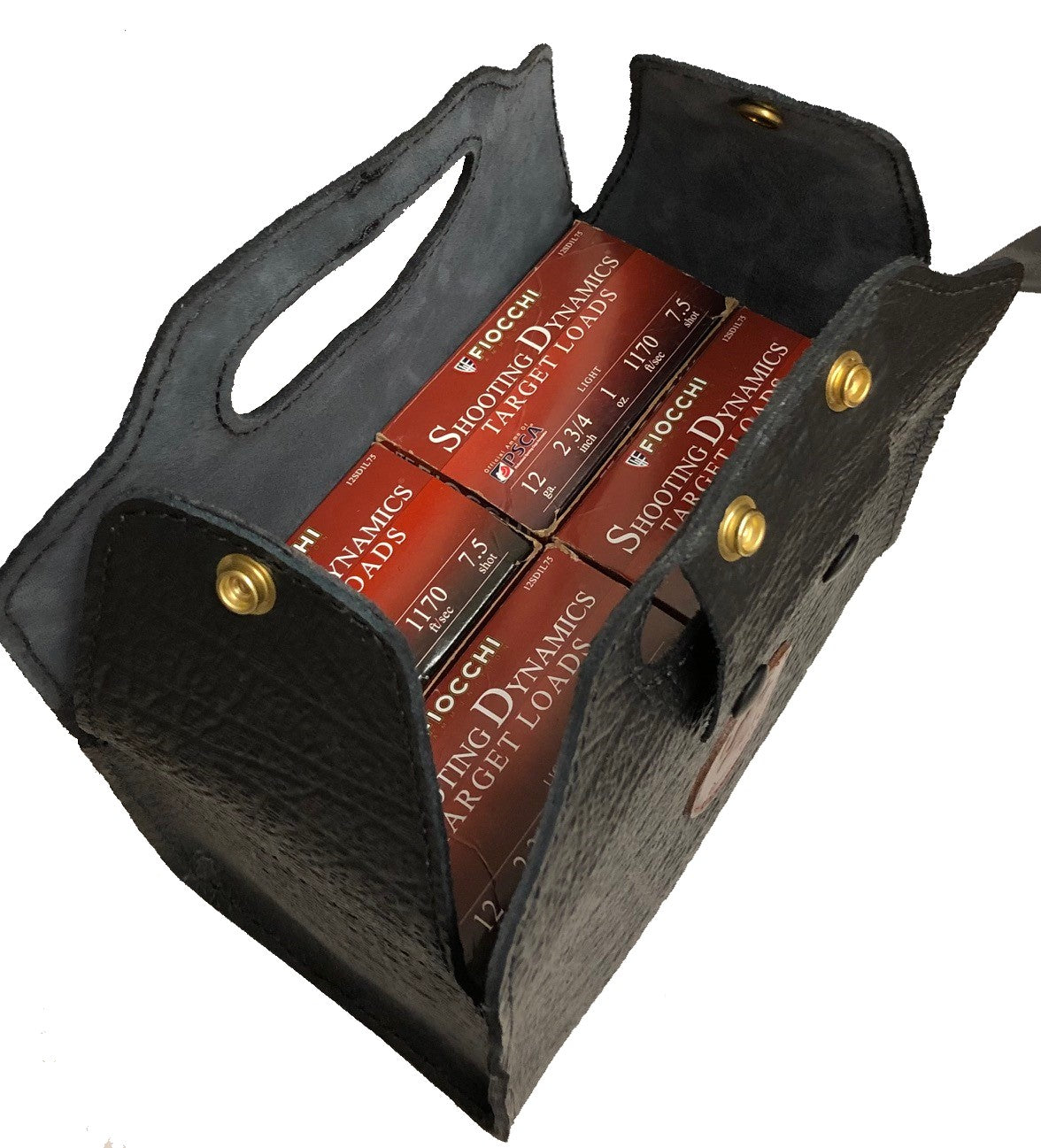 Cape Buffalo Hide 4 Box Shot Shell Carrier - Brown or Black