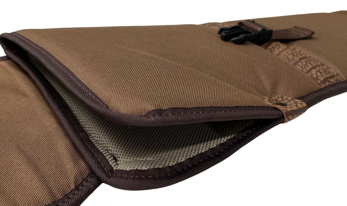 Cape Buffalo Hide & Canvas Shotgun Sleeves 50" / 52" / 54" - Brown or Black