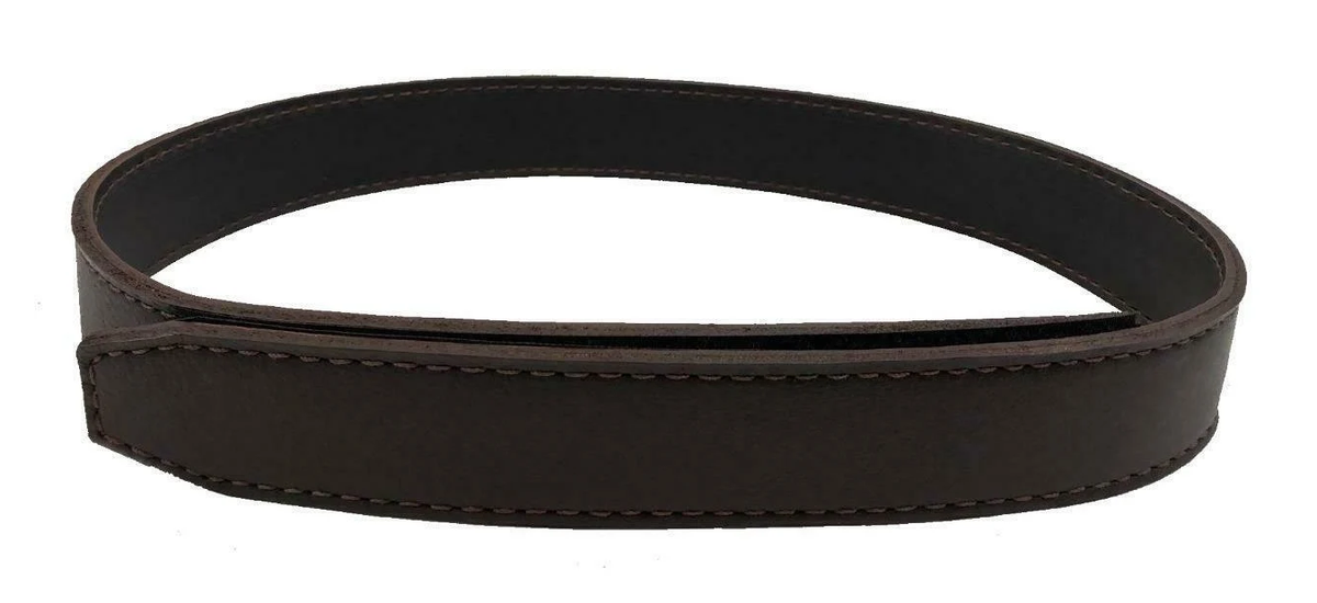 Leather NO BUCKLE belt - 1 1/2" - Brown or Black