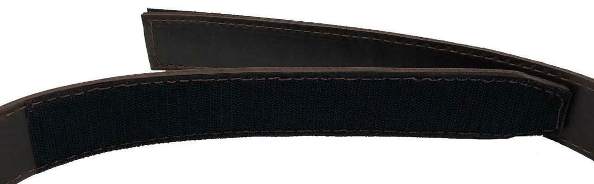 Leather NO BUCKLE belt - 1 1/2" - Brown or Black