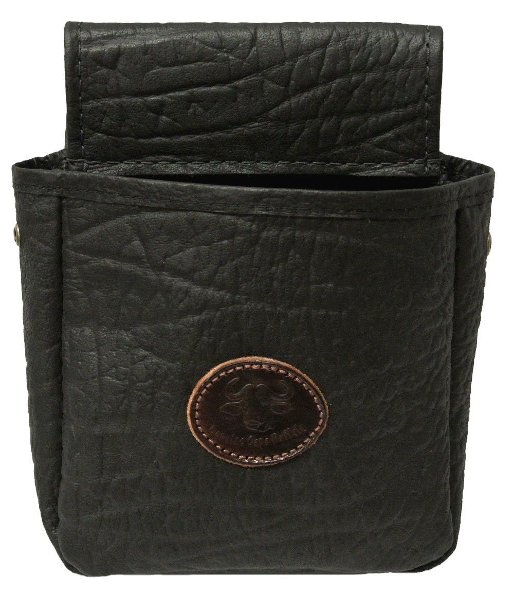 Buffalo Hide Shotgun Shell Pouch - Single or Double - Brown or Black