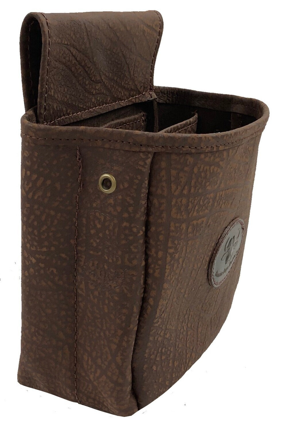 Buffalo Hide Shotgun Shell Pouch - Single or Double - Brown or Black