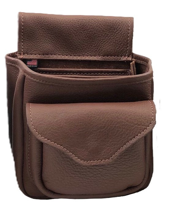 Leather Shotgun Shell Pouch - Deluxe Style