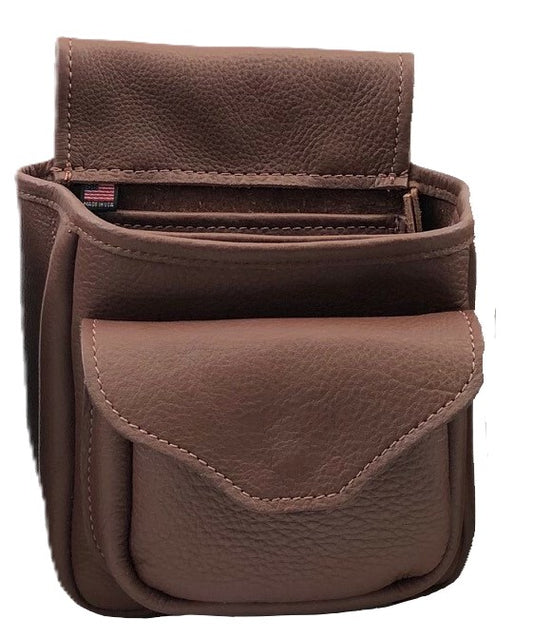 Leather Shotgun Shell Pouch - Deluxe Style