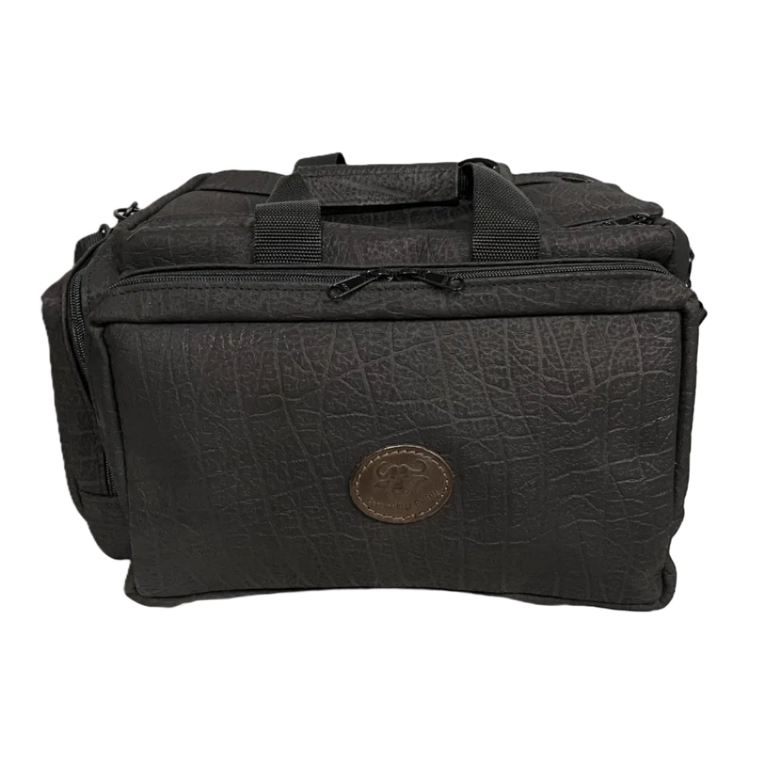 Cape Buffalo Hide Safari / Hunting / Shooting Range Bag - Black