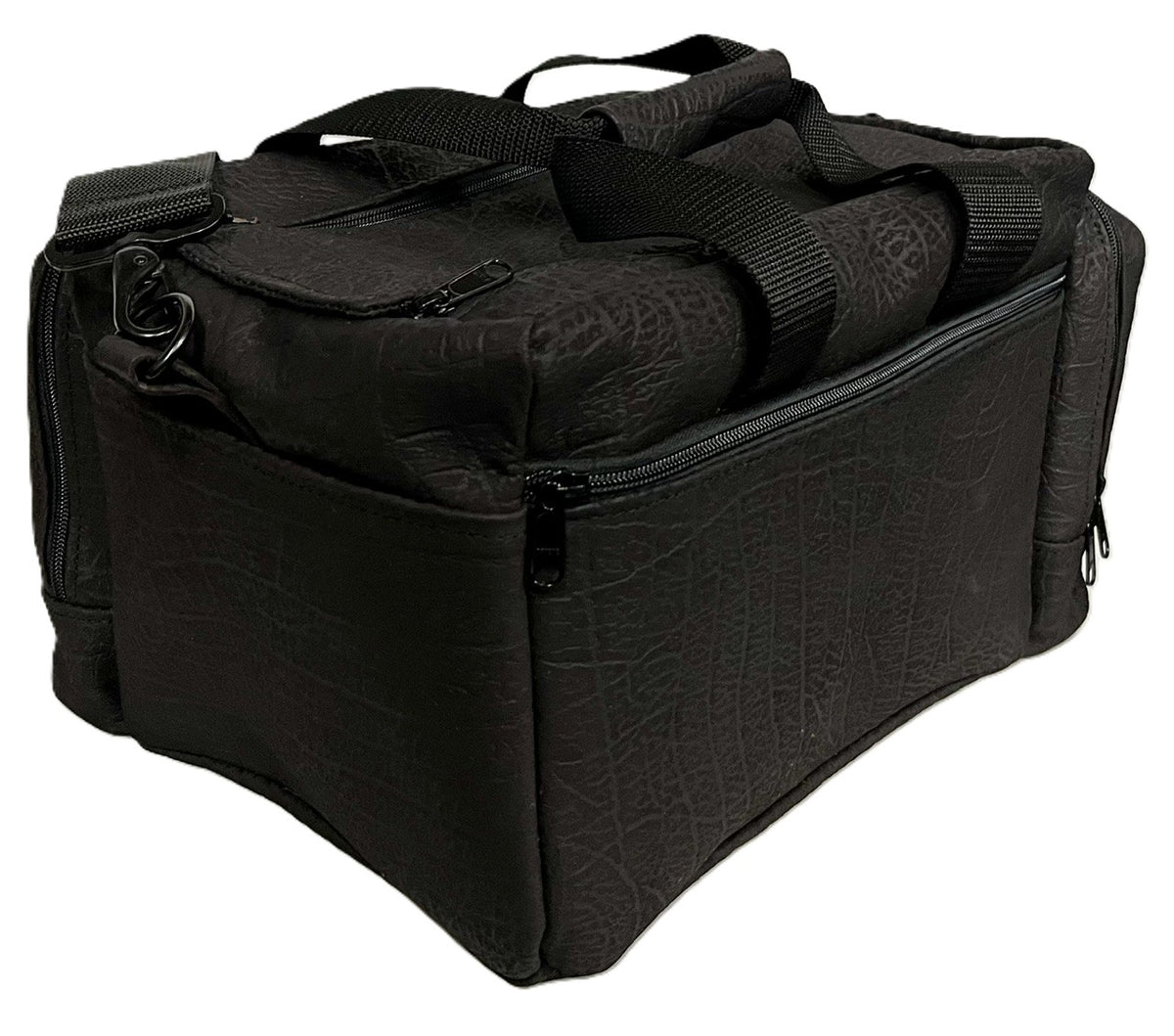 Cape Buffalo Hide Safari / Hunting / Shooting Range Bag - Black