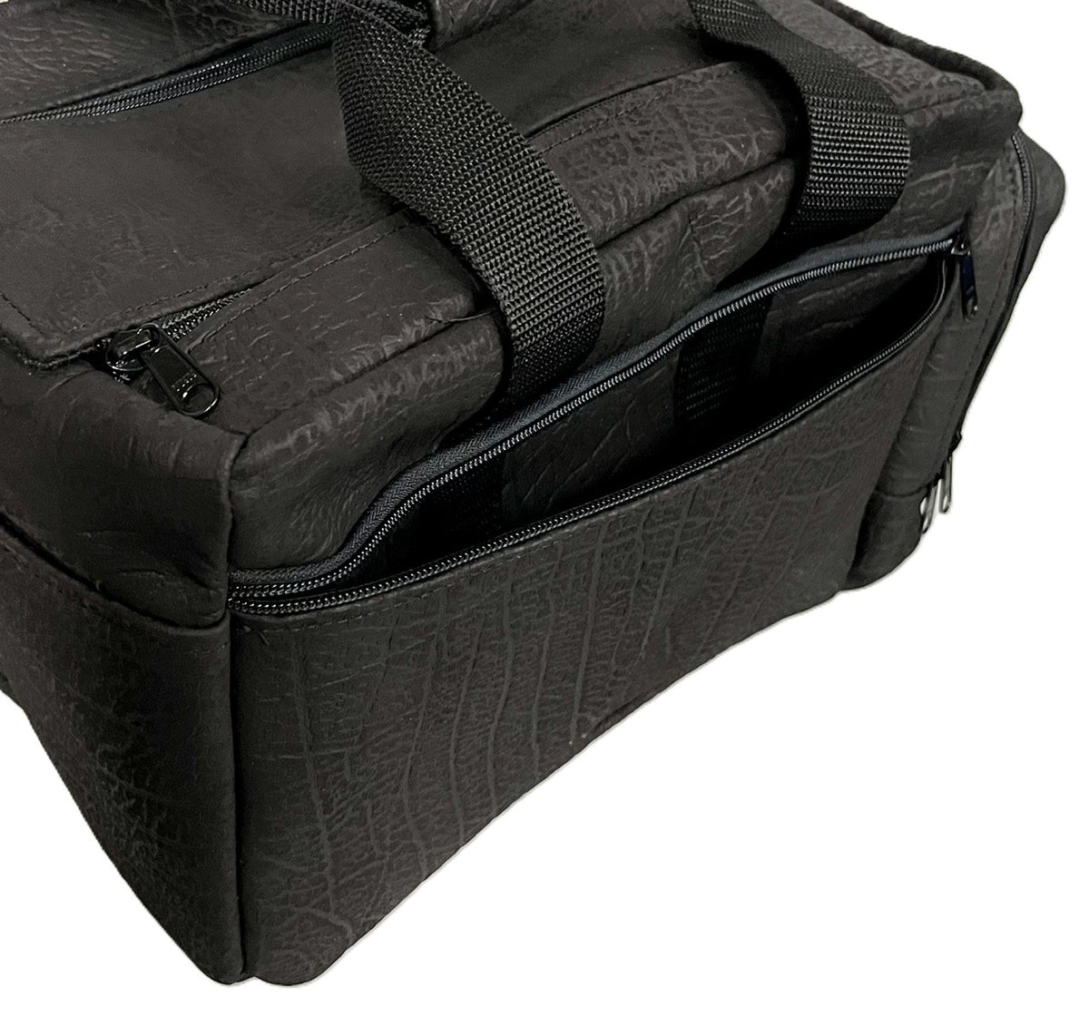 Cape Buffalo Hide Safari / Hunting / Shooting Range Bag - Black