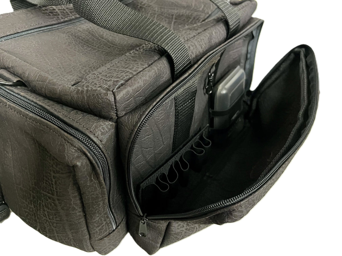 Cape Buffalo Hide Safari / Hunting / Shooting Range Bag - Black