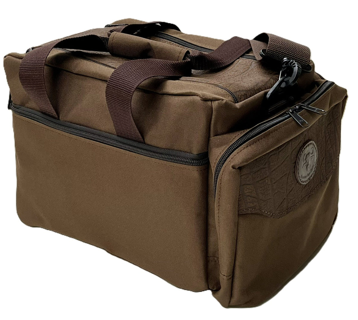 Cape Buffalo Hide & Canvas Safari / Hunting / Shooting Range Bag