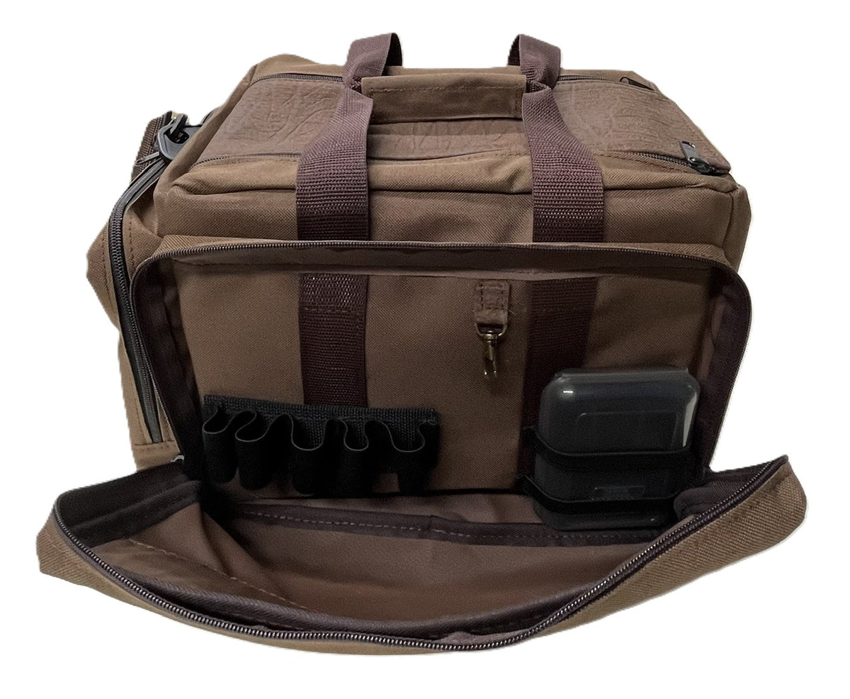 Cape Buffalo Hide & Canvas Safari / Hunting / Shooting Range Bag