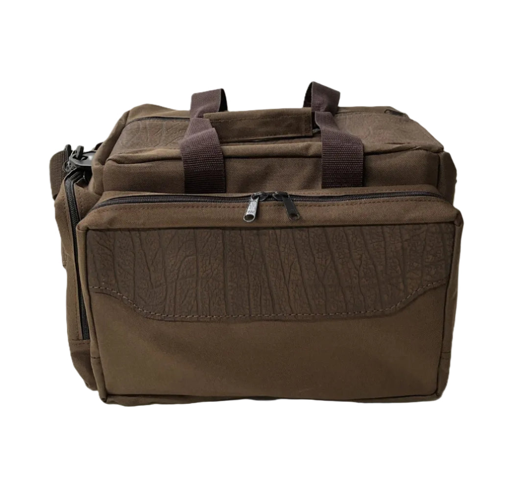 Cape Buffalo Hide & Canvas Safari / Hunting / Shooting Range Bag