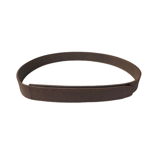 Cape Buffalo Hide NO BUCKLE belt - 1 1/2" - Brown or Black