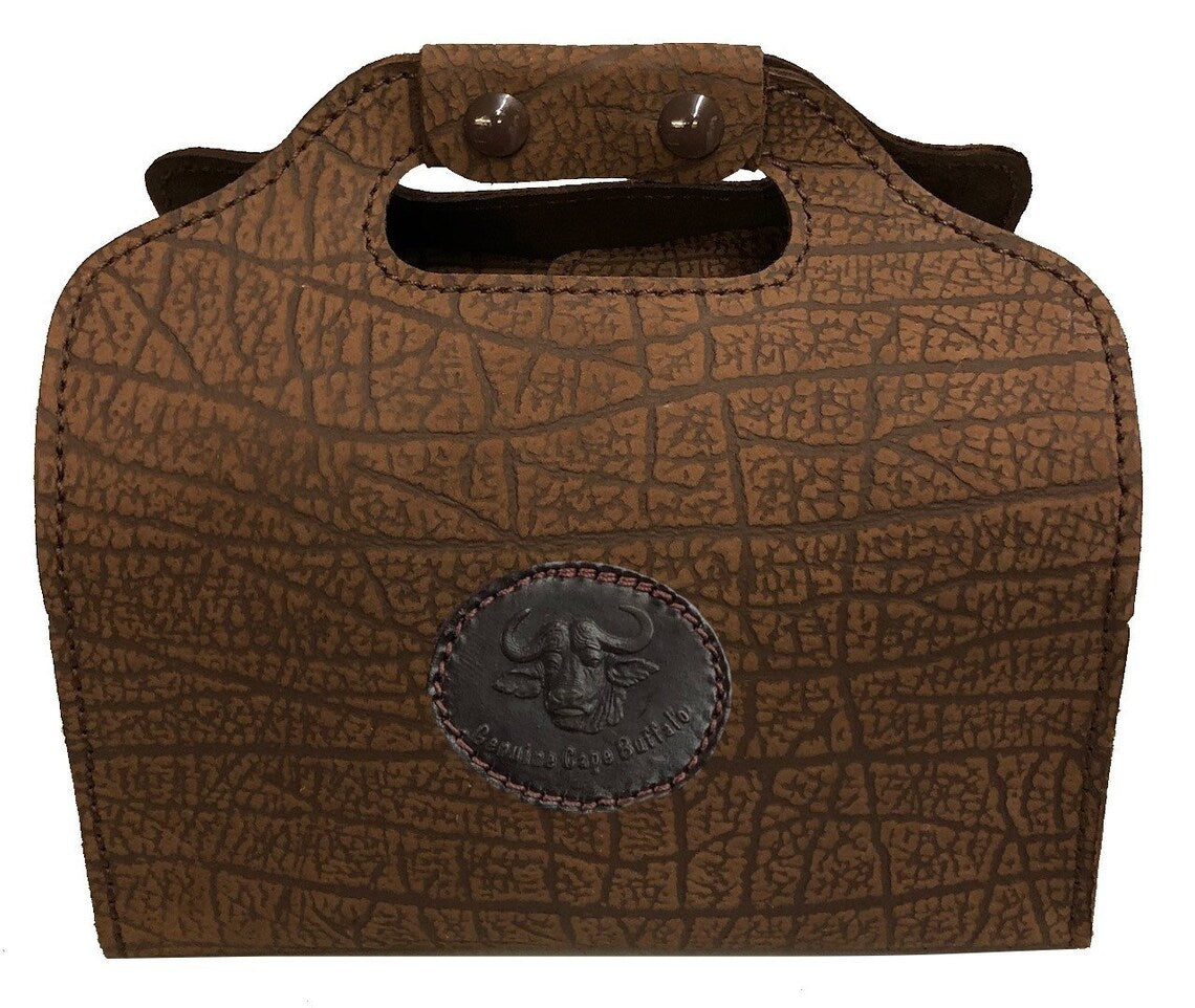 Cape Buffalo Hide 4 Box Shot Shell Carrier - Brown or Black
