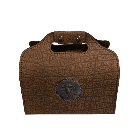 Cape Buffalo Hide 4 Box Shot Shell Carrier - Brown or Black