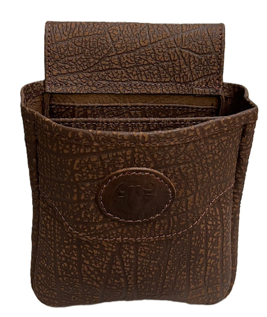 Buffalo Hide Shotgun Shell Pouch Midi - Single or Double - Brown or Black