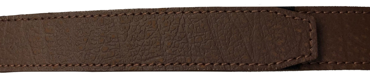 Cape Buffalo Hide NO BUCKLE belt - 1 1/2" - Brown or Black