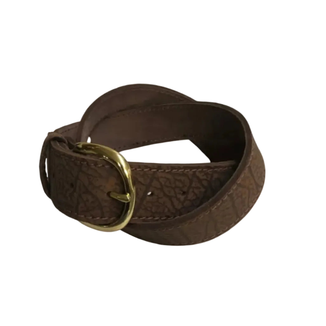 Cape Buffalo Hide Belt with Removable Buckle - 1 1/2" - Brown or Black