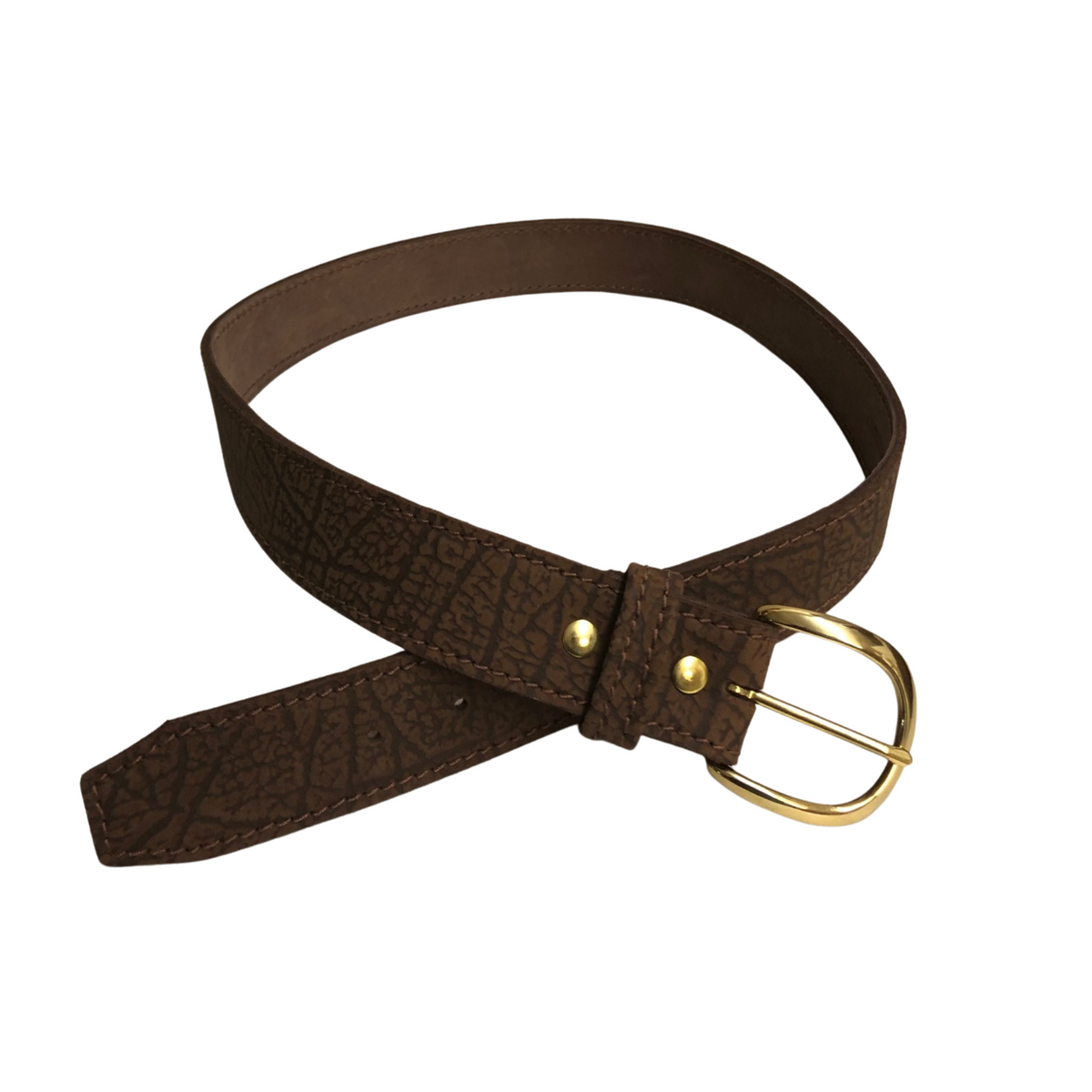 Cape Buffalo Hide Belt with Removable Buckle - 1 1/2" - Brown or Black
