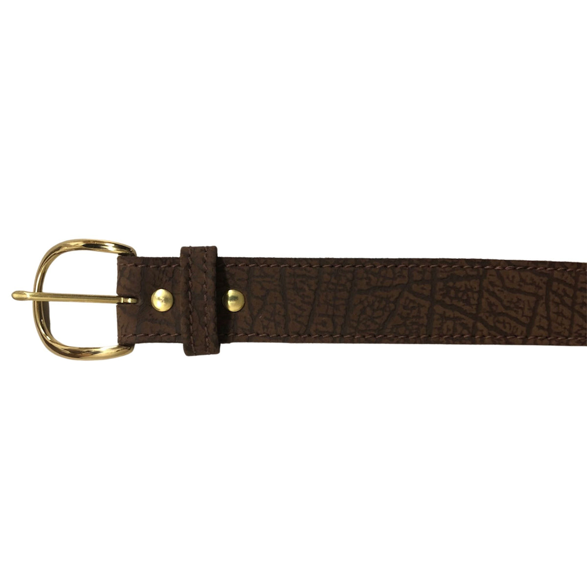 Cape Buffalo Hide Belt with Removable Buckle - 1 1/2" - Brown or Black
