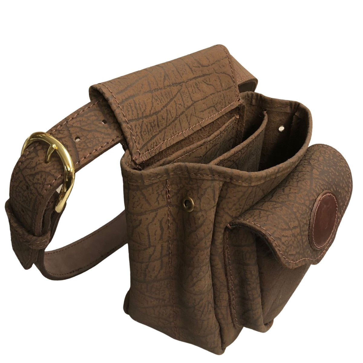 Cape Buffalo Hide Belt with Removable Buckle - 1 1/2" - Brown or Black