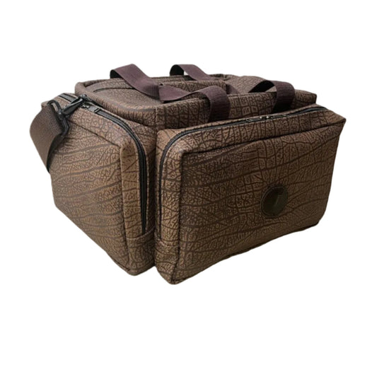Cape Buffalo Hide Safari / Hunting / Shooting Range Bag - Brown