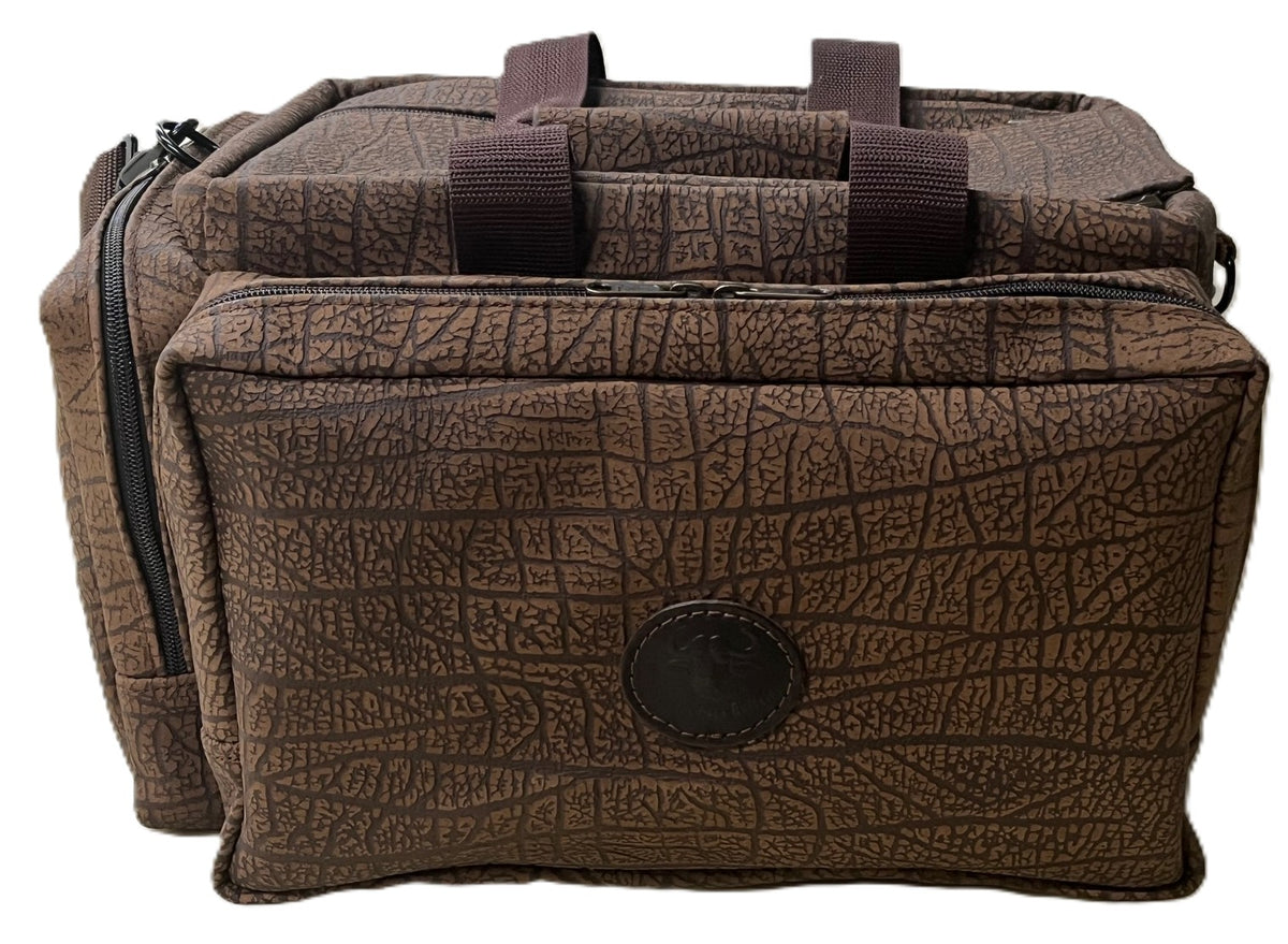 Cape Buffalo Hide Safari / Hunting / Shooting Range Bag - Brown