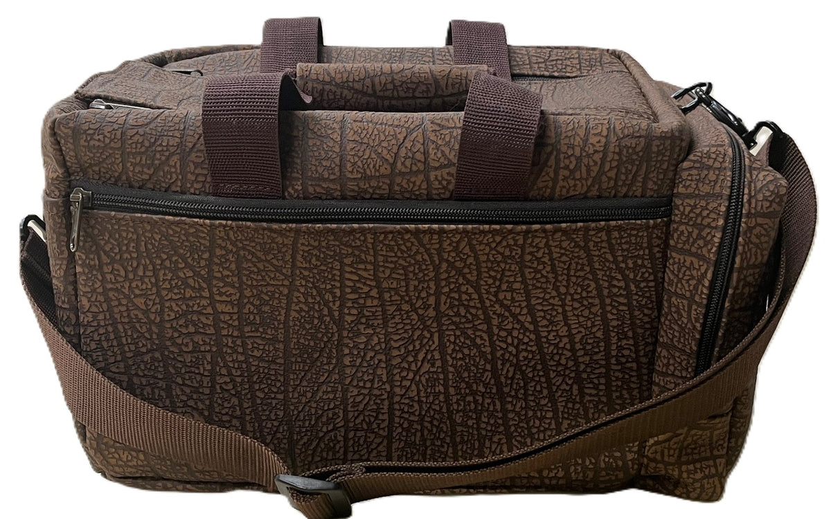 Cape Buffalo Hide Safari / Hunting / Shooting Range Bag - Brown