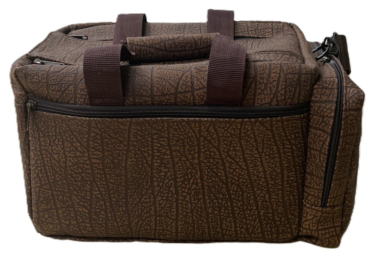 Cape Buffalo Hide Safari / Hunting / Shooting Range Bag - Brown
