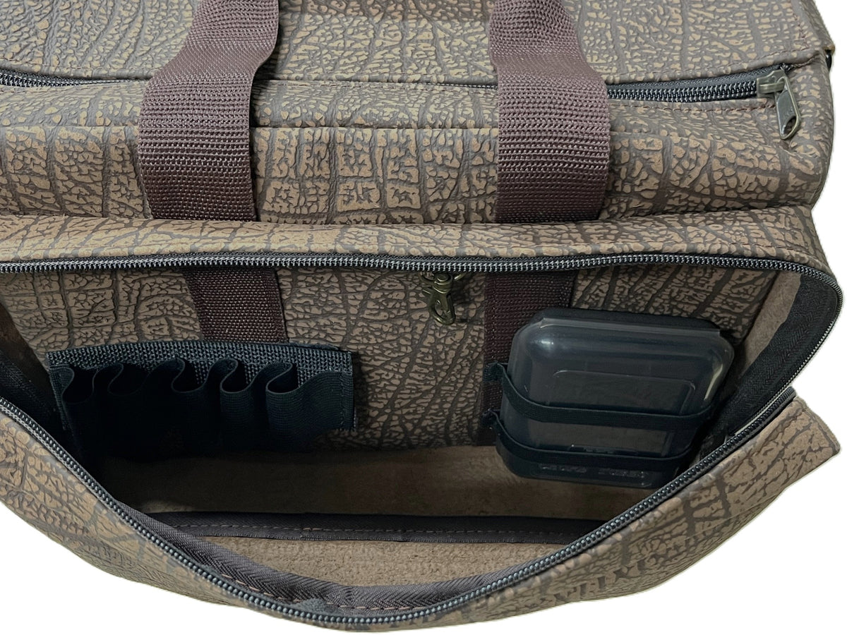 Cape Buffalo Hide Safari / Hunting / Shooting Range Bag - Brown
