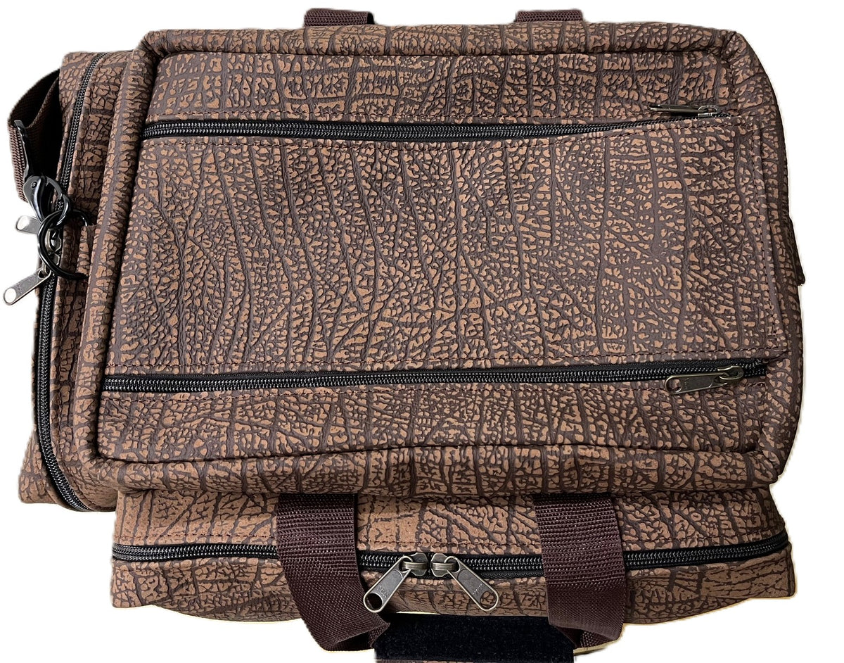 Cape Buffalo Hide Safari / Hunting / Shooting Range Bag - Brown