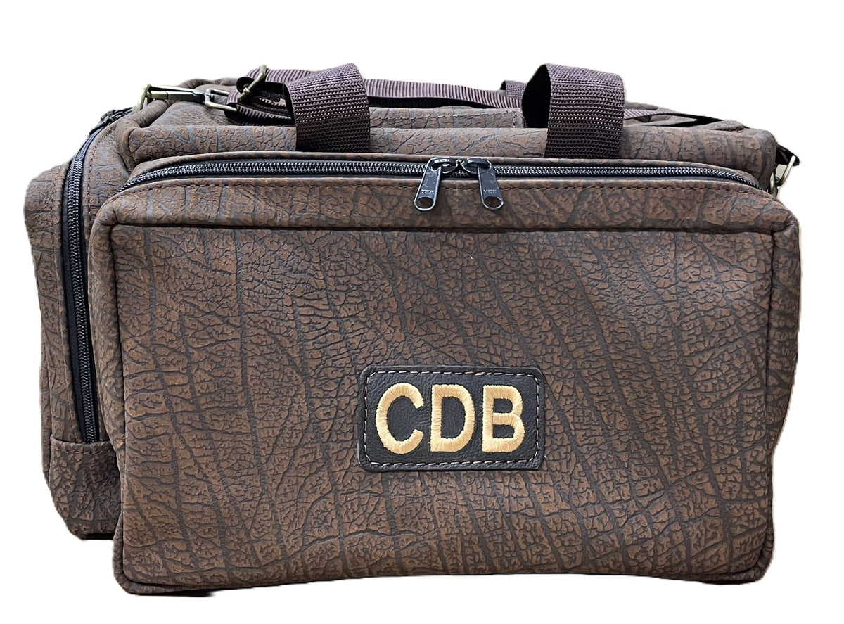 Cape Buffalo Hide Safari / Hunting / Shooting Range Bag - Brown