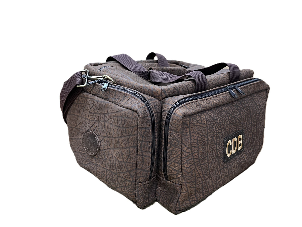 Cape Buffalo Hide Safari / Hunting / Shooting Range Bag - Brown
