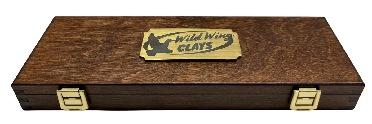 Cleaning Kit w/Snap Caps 12ga or 20ga in Walnut Wood Box - MEDIUM