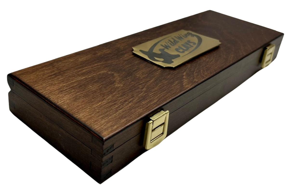 Cleaning Kit w/Snap Caps 12ga or 20ga in Walnut Wood Box - MEDIUM
