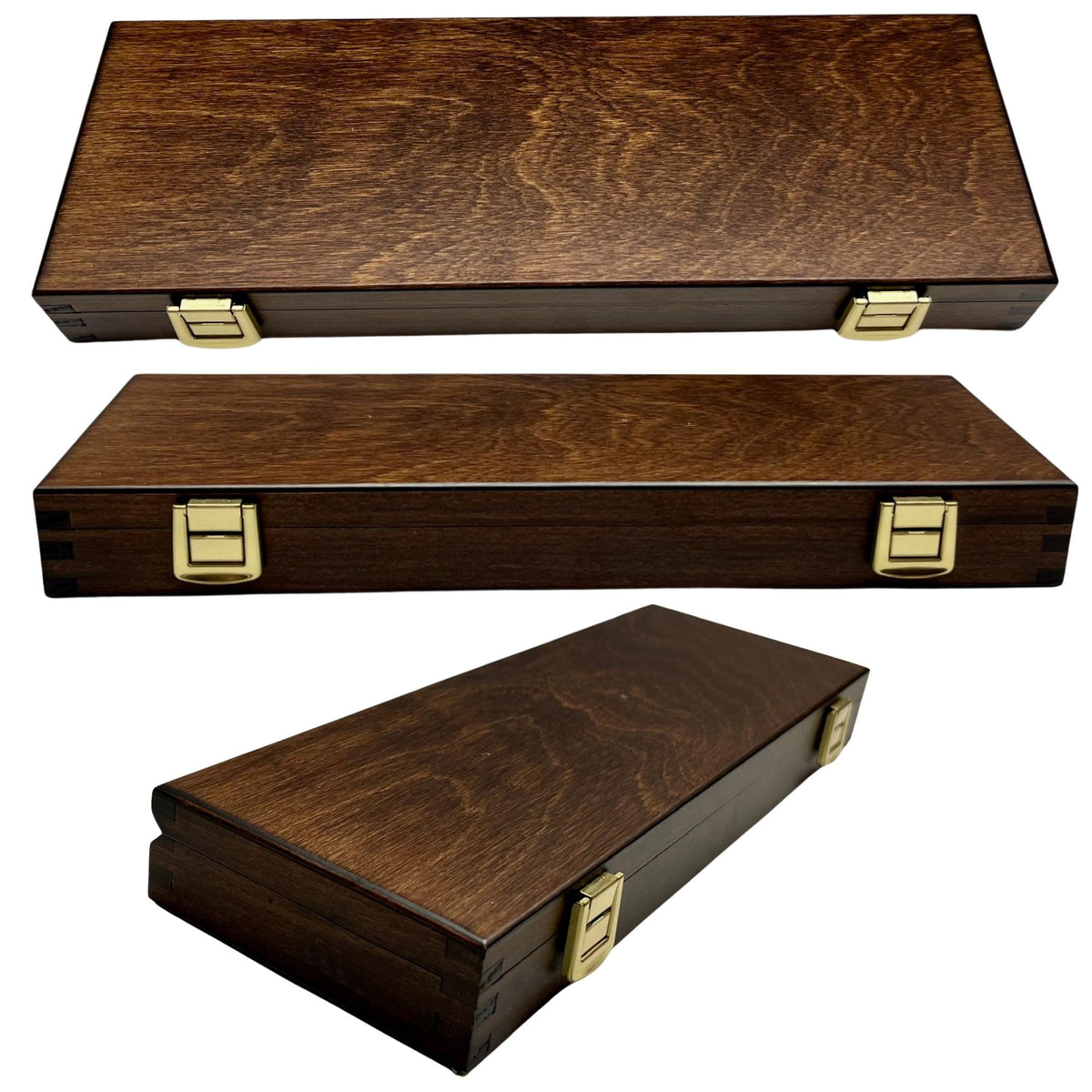 Cleaning Kit w/Snap Caps 12ga or 20ga in Walnut Wood Box - MEDIUM