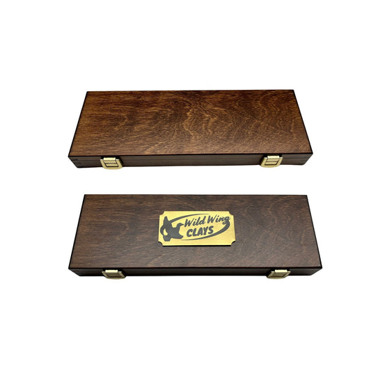 Cleaning Kit w/Snap Caps 12ga or 20ga in Walnut Wood Box - MEDIUM