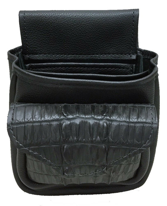 Crocodile Hornback Skin & Leather - Deluxe Style Brown or Black
