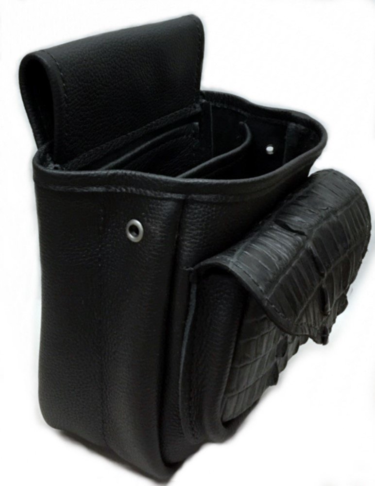 Crocodile Hornback Skin & Leather - Deluxe Style Brown or Black