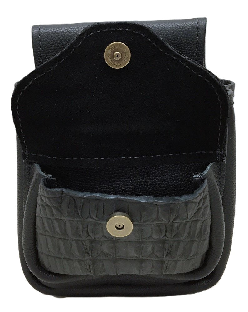 Crocodile Hornback Skin & Leather - Deluxe Style Brown or Black