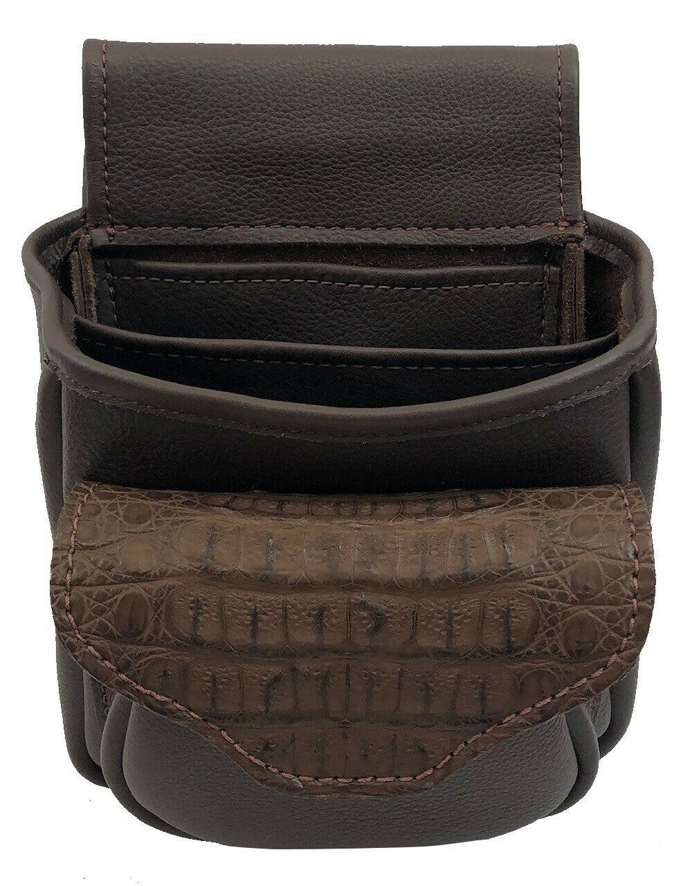 Crocodile Belly Skin & Leather - Deluxe Style Brown or Black