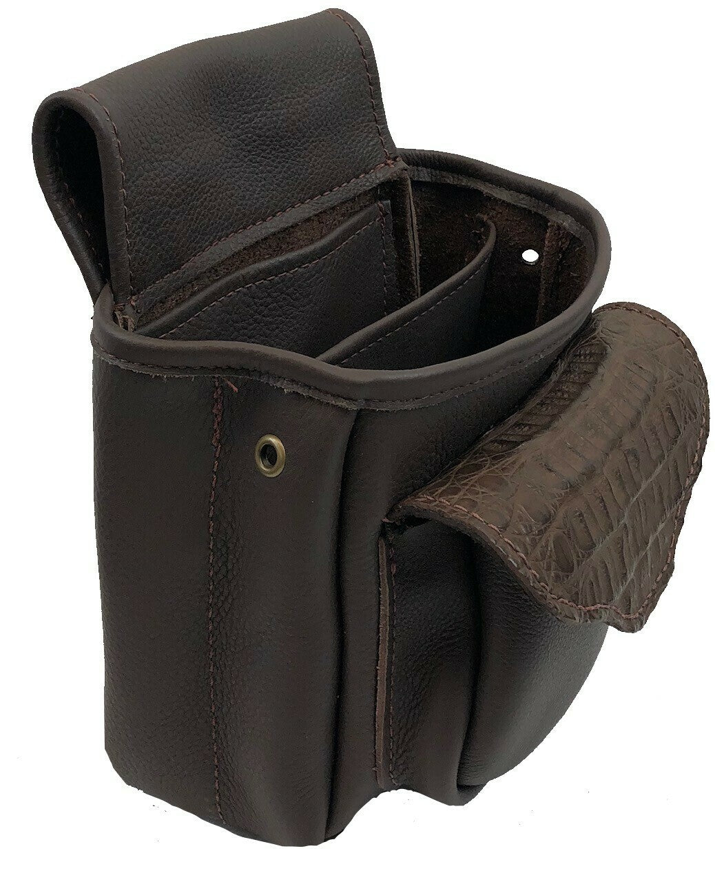 Crocodile Belly Skin & Leather - Deluxe Style Brown or Black