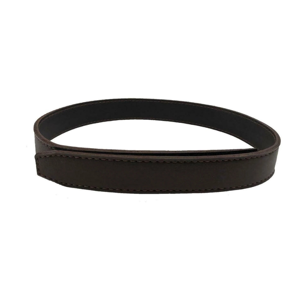 Leather NO BUCKLE belt - 1 1/2" - Brown or Black