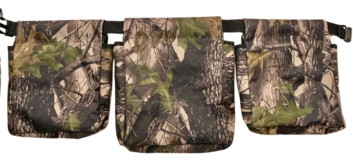 Game Bird Bag / Hunting - Canvas Leafy Camo - Set of 3 Pouches