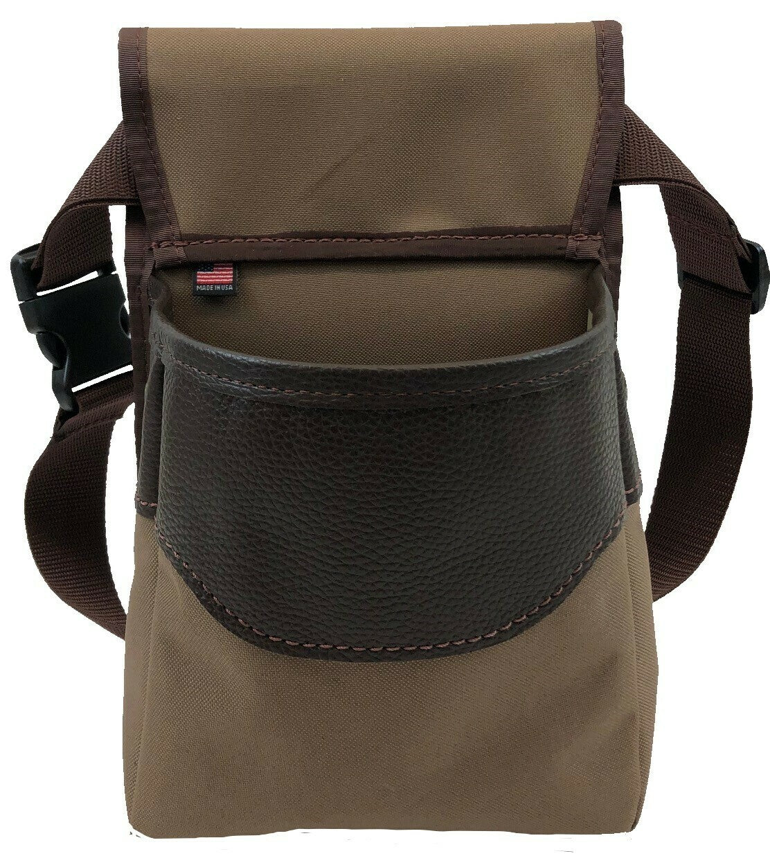 Canvas & Leather Shotgun Shell Pouch - Midi Double