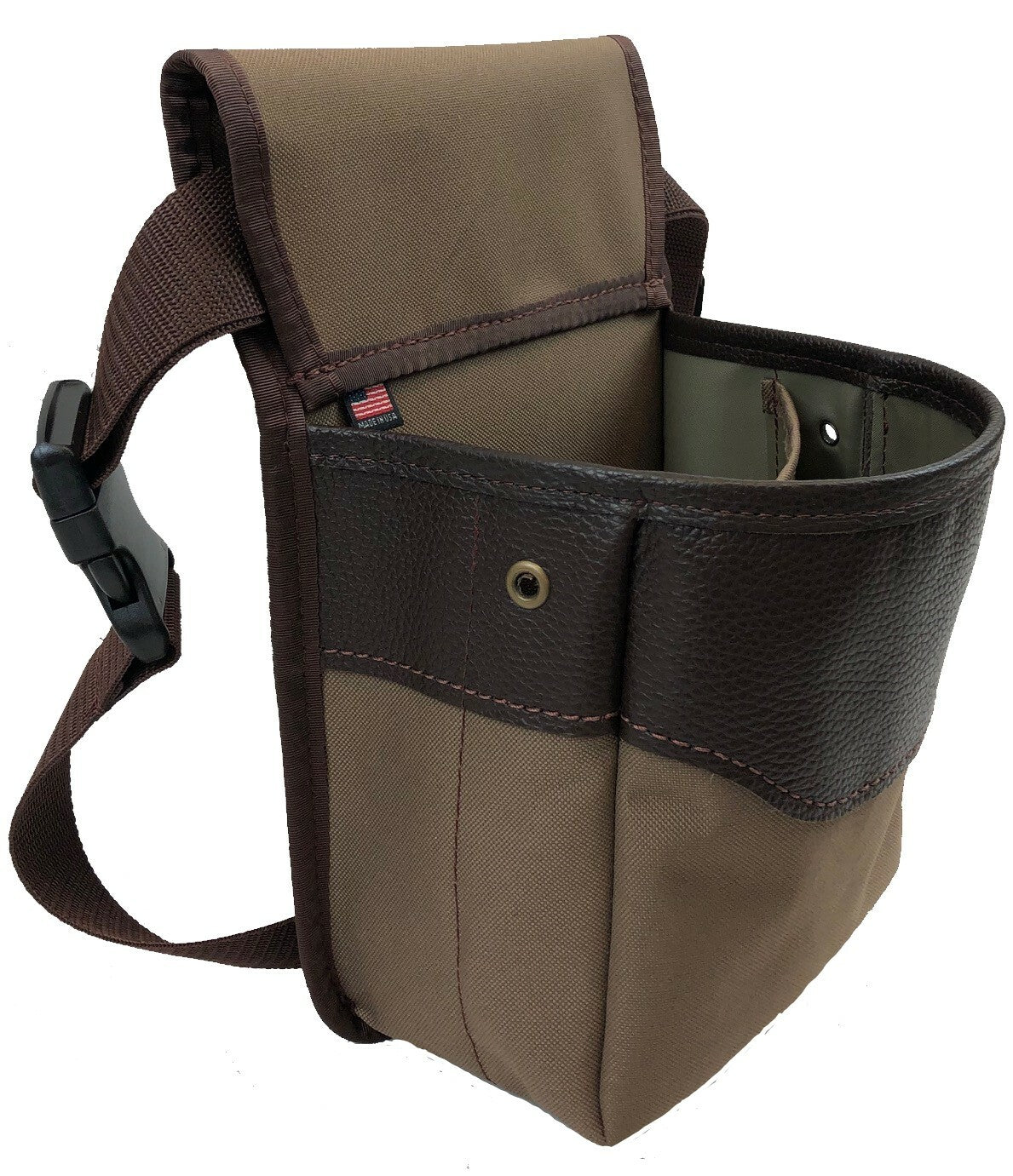 Canvas & Leather Shotgun Shell Pouch - Midi Double