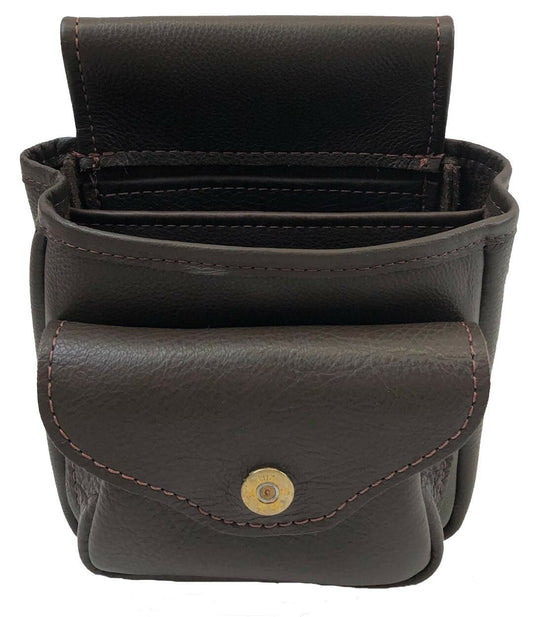Leather Shotgun Shell Pouch with Shell Cap - Deluxe