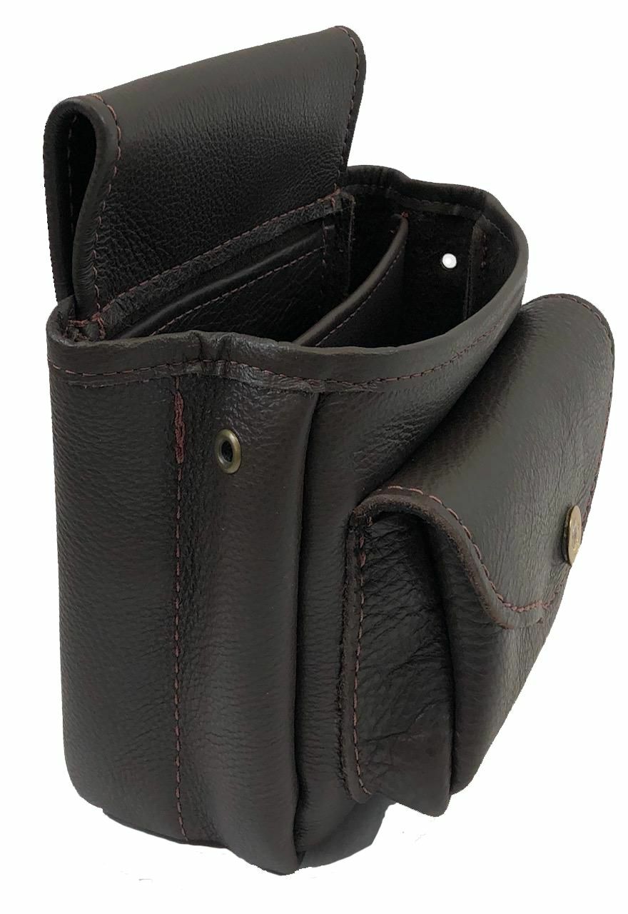 Leather Shotgun Shell Pouch with Shell Cap - Deluxe