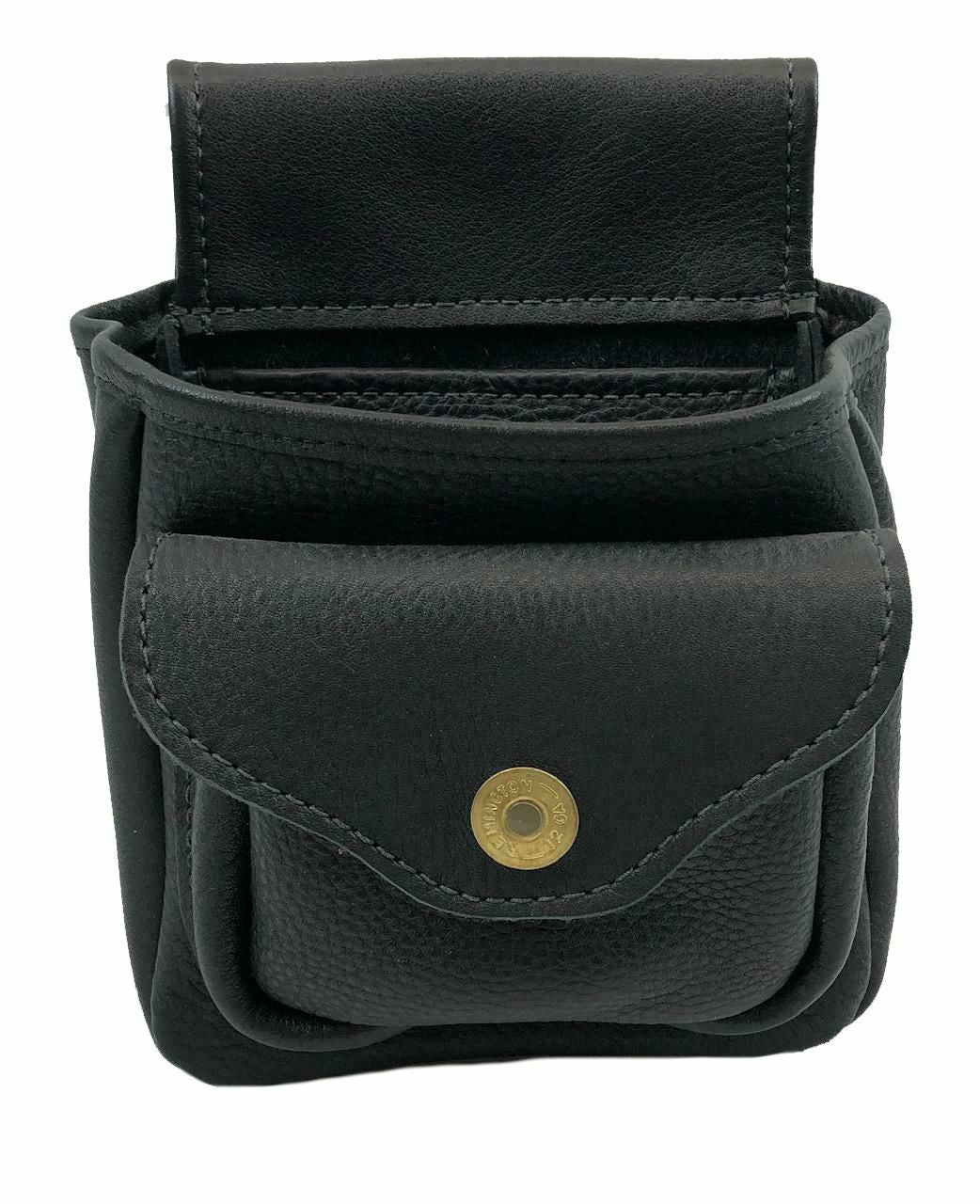 Leather Shotgun Shell Pouch with Shell Cap - Deluxe