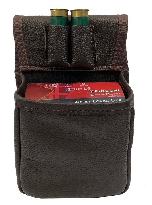 Leather Single Box shotgun shell sporting clay / skeet / trap pouch