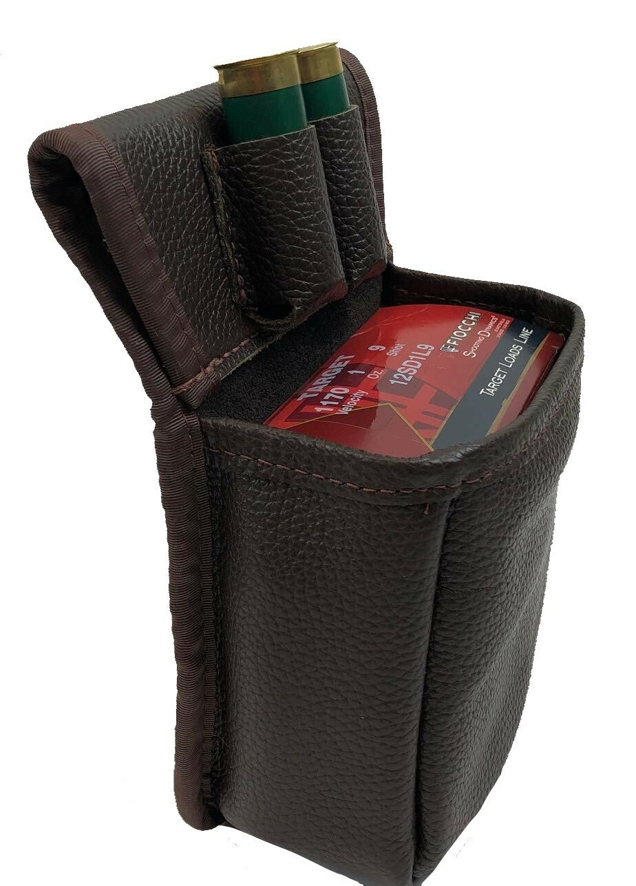 Leather Single Box shotgun shell sporting clay / skeet / trap pouch